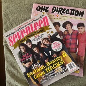 One direction lot1D One direction Seventeen Magazine 2014 & Panini Sticker Album